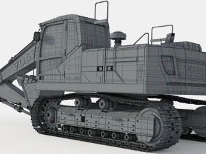 Volvo EC220EL Excavator 3D Model