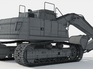 Volvo EC220EL Excavator 3D Model