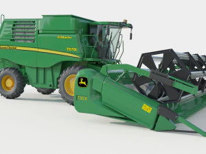 John Deere T670i Harvester 3D Model