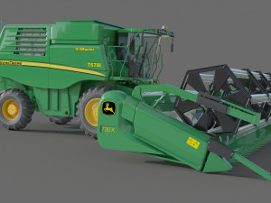 John Deere T670i Harvester Modelo 3D