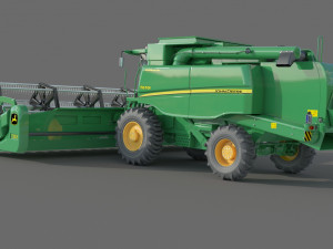 John Deere T670i Harvester Modelo 3D