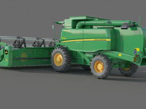 John Deere T670i Harvester 3D Model