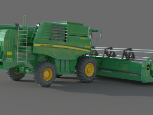John Deere T670i Harvester Modelo 3D