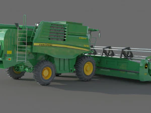 John Deere T670i Harvester 3D Model