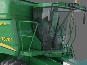 John Deere T670i Harvester Modelo 3D