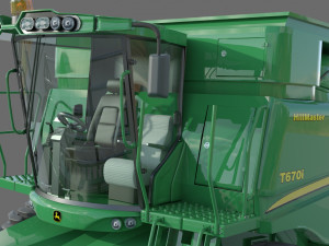 John Deere T670i Harvester Modelo 3D