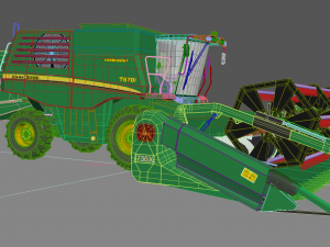 John Deere T670i Harvester Modelo 3D
