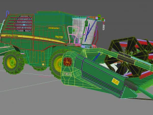 John Deere T670i Harvester 3D Model