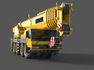 Liebherr LTM 1080 Cranes 3D Model