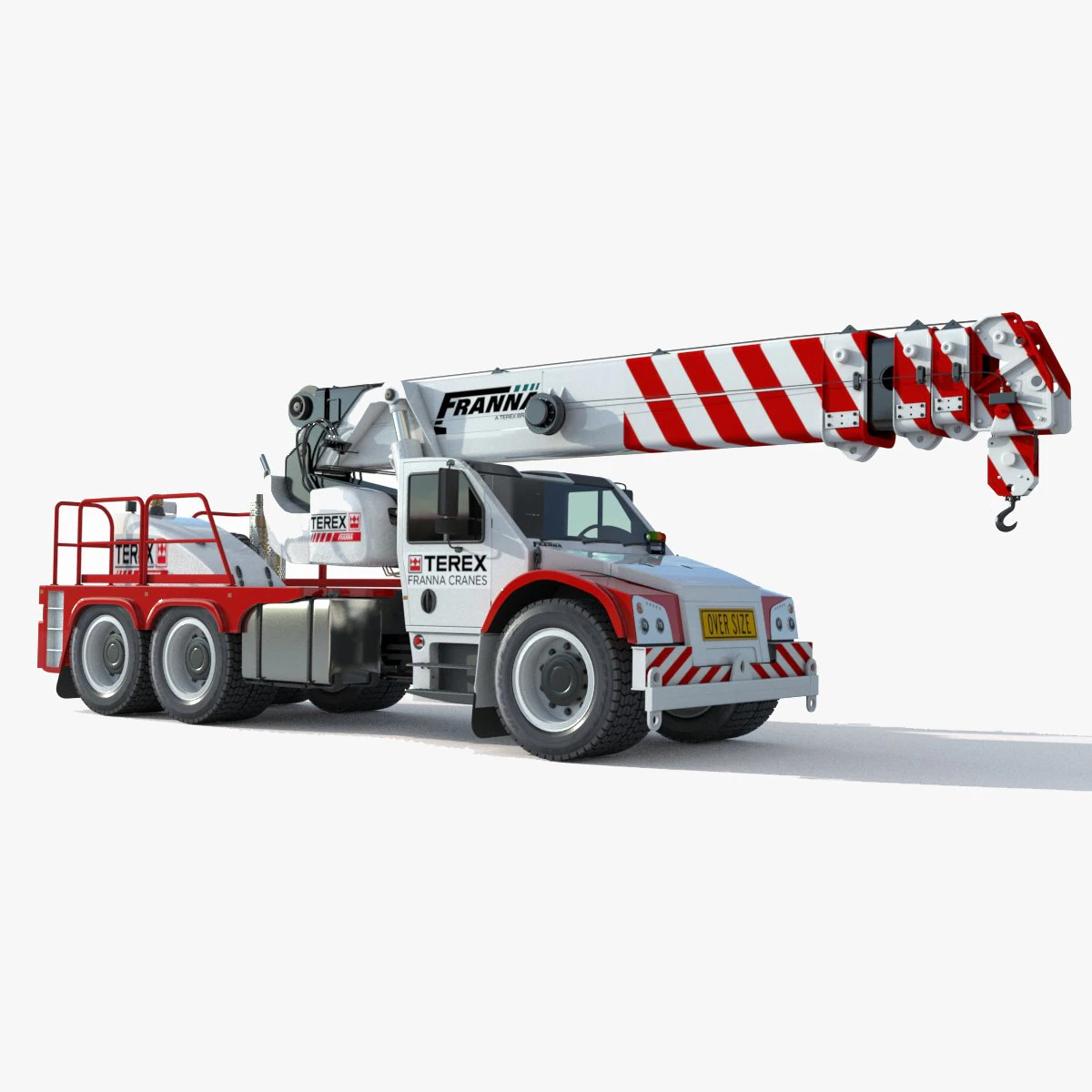 Franna 40t Crane 3D Model .c4d .max .obj .3ds .fbx .stl .blend