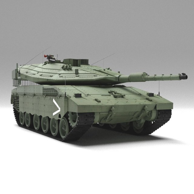 Tank Merkava Mark IV Model 3D .c4d .max .obj .3ds .fbx .stl .blend 