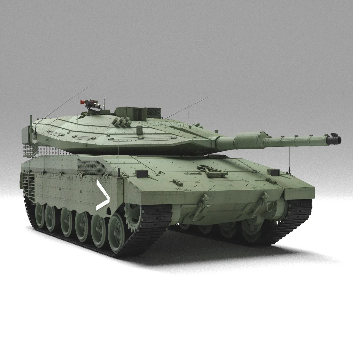 Tank Merkava Mark IV 3D Model .c4d .max .obj .3ds .fbx .stl .blend 