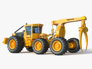 Tigercat 스키더 임업 로더 635 E 3D 모델