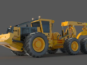 Cargador forestal Tigercat Skidder 635 E Modelo 3D
