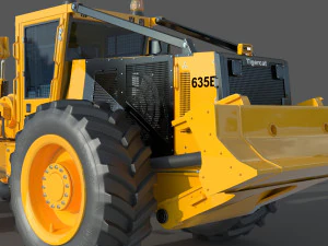 Cargador forestal Tigercat Skidder 635 E Modelo 3D