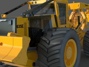 Cargador forestal Tigercat Skidder 635 E Modelo 3D