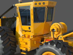 Cargador forestal Tigercat Skidder 635 E Modelo 3D