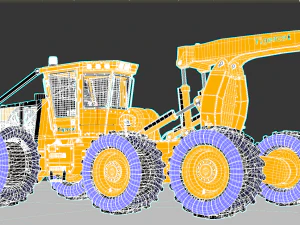 Cargador forestal Tigercat Skidder 635 E Modelo 3D