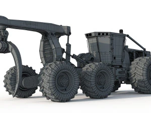 Cargador forestal Tigercat Skidder 635 E Modelo 3D