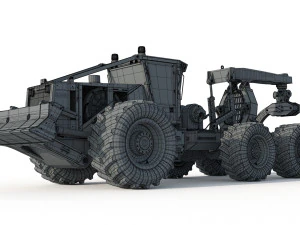 Cargador forestal Tigercat Skidder 635 E Modelo 3D