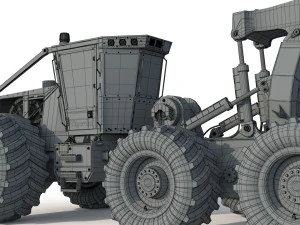 Cargador forestal Tigercat Skidder 635 E Modelo 3D