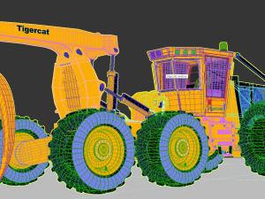 Tigercat Skidder Forestry Loader 635 E 3D मॉडल