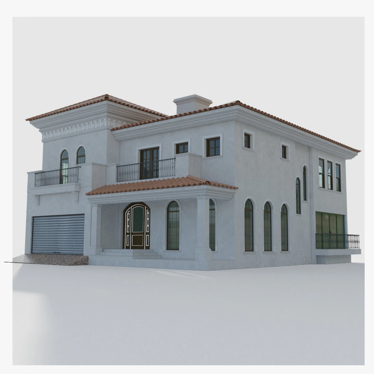 House castle 3D Model .c4d .max .obj .3ds .fbx .stl .blend 