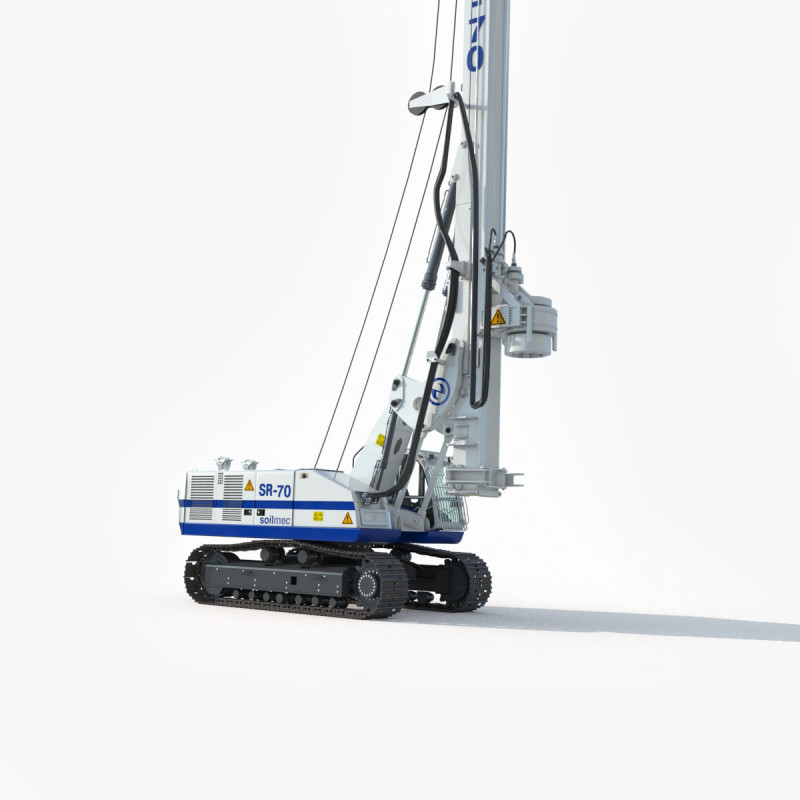 Soilmec SR 70 Drilling Rig 3D 모델 .c4d .max .obj .3ds .fbx .stl .blend 