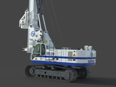 Soilmec SR 70 Drilling Rig 3D Model
