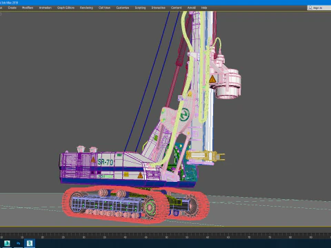 Soilmec SR 70 Drilling Rig 3D Model