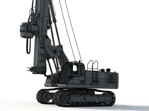 Soilmec SR 70 Drilling Rig 3D Model