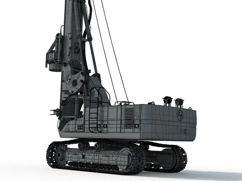 Soilmec SR 70 Drilling Rig 3D Model