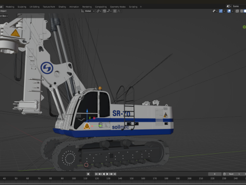 Soilmec SR 70 Drilling Rig 3D 모델