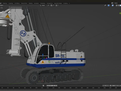Soilmec SR 70 Drilling Rig 3D Model