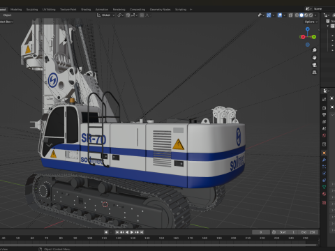 Soilmec SR 70 Drilling Rig 3D 모델