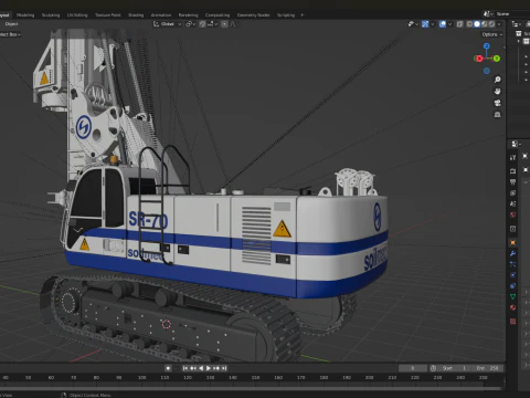 Soilmec SR 70 Drilling Rig 3D Model