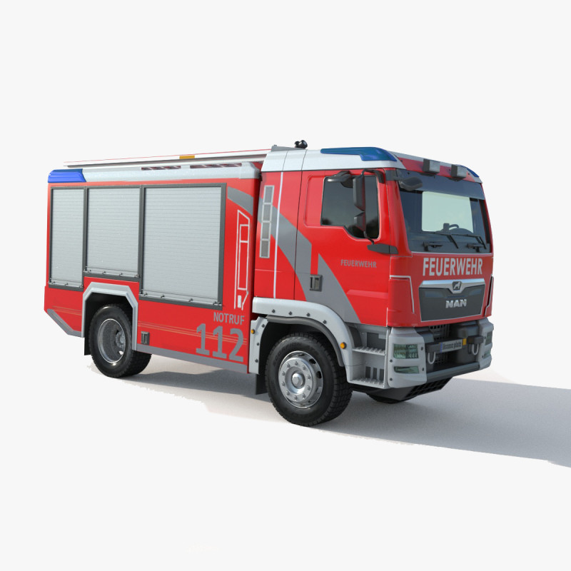 Florian Berlin TLF 4000 Model 3D .c4d .max .obj .3ds .fbx .stl .blend 