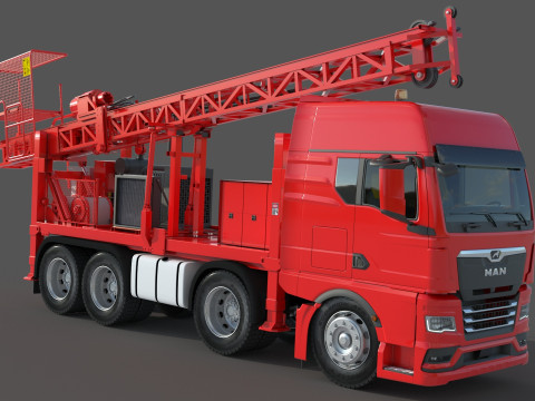 Man Sandvik Drill Modelo 3D