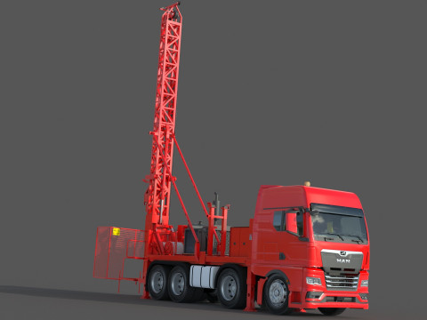 Man Sandvik Drill Modelo 3D