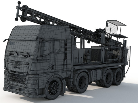 Man Sandvik Drill Modelo 3D