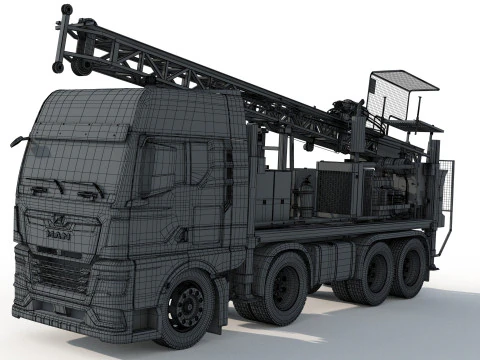 Hombre Sandvik Taladro Modelo 3D