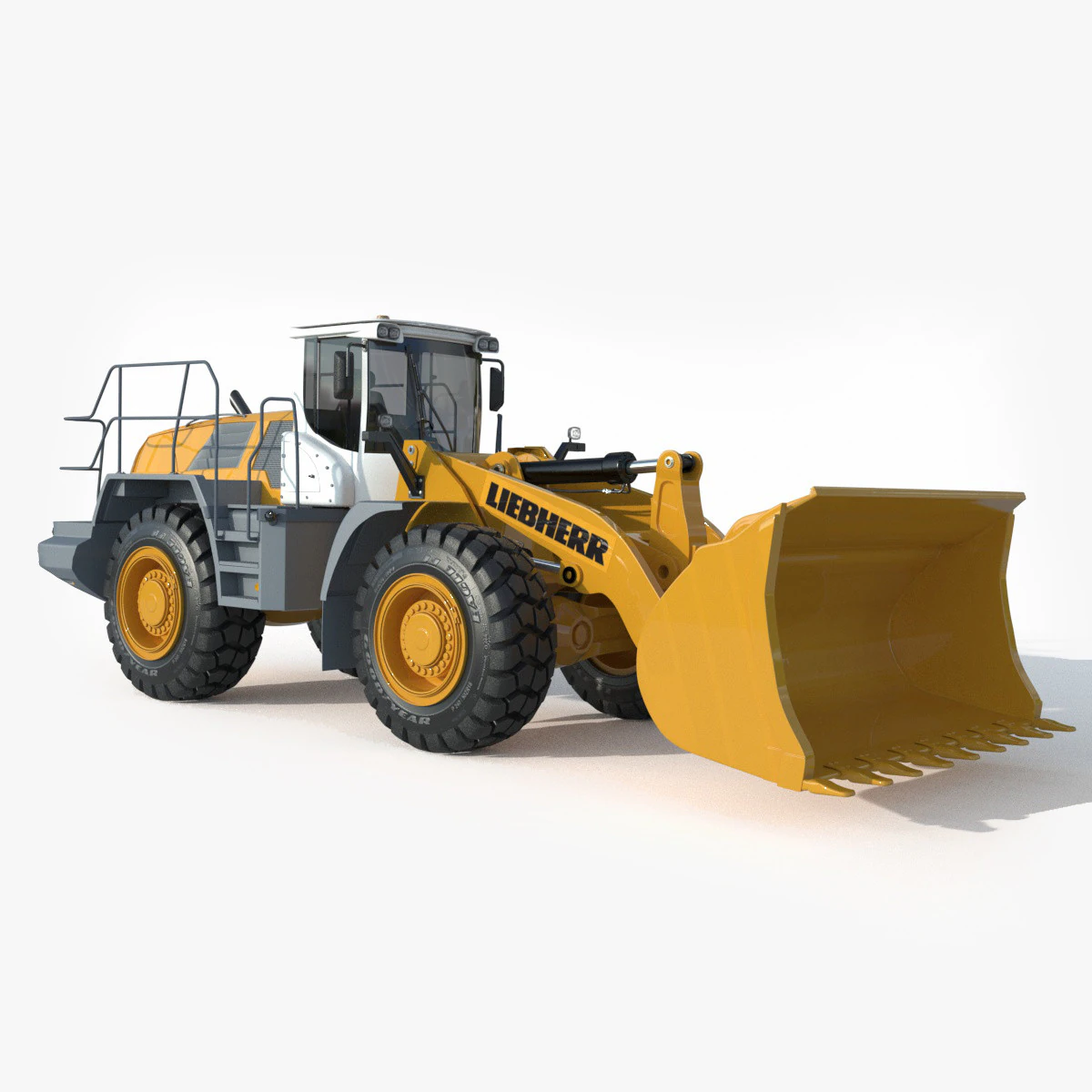 Liebherr L 580 Wheel Loader 3D Model .c4d .max .obj .3ds .fbx .stl .blend 