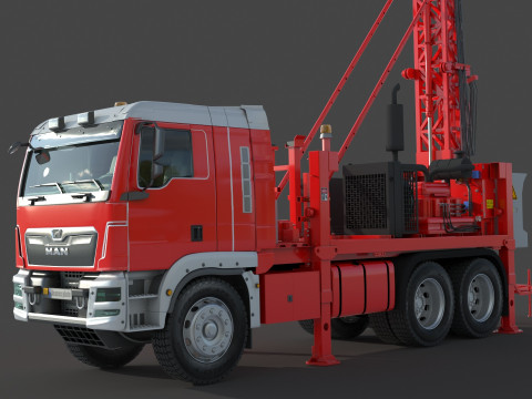 Man Sandvik Drill 2017 3D 模型