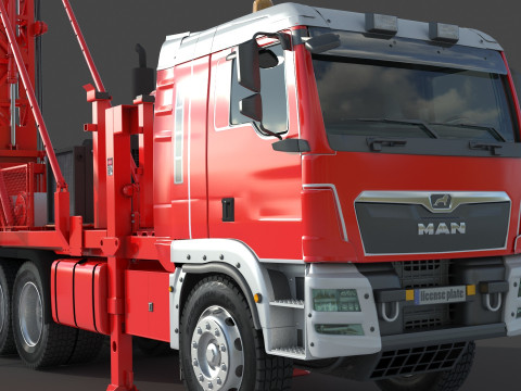 Man Sandvik Drill 2017 3D 模型