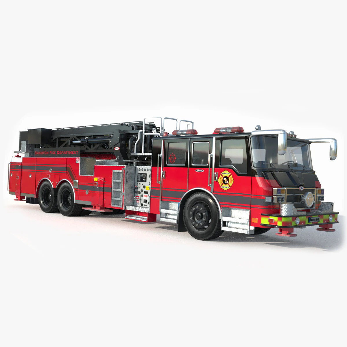 Brighton Fire Aerial pierce 3D Model .c4d .max .obj .3ds .fbx .stl .blend 