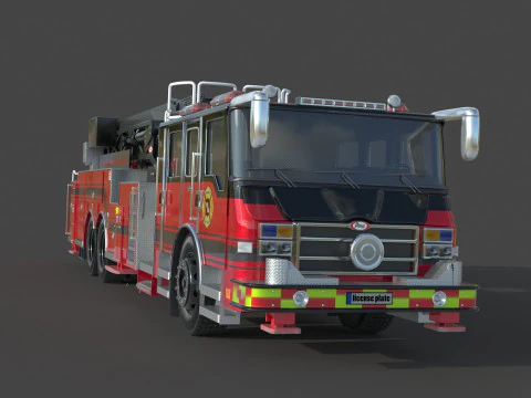 Brighton Fire Aerial pierce 3D Model