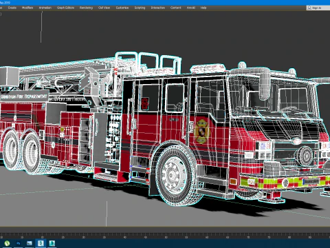 Brighton Fire Aerial pierce 3D Model