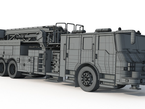 Brighton Fire Aerial pierce 3D 모델