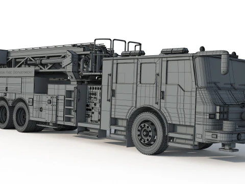 Brighton Fire Aerial pierce 3D Model