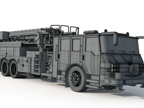 Brighton Fire Aerial pierce 3D Model